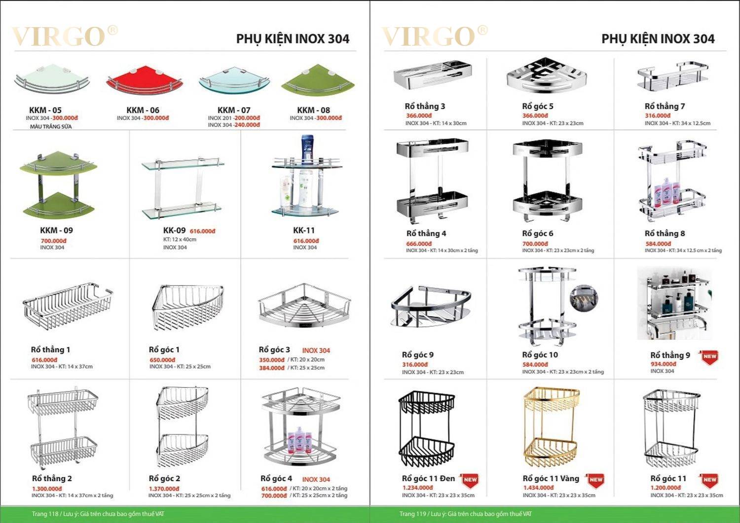 Catalogue và bảng giá Thiết bị vệ sinh VIRGO mới nhất /Page 60